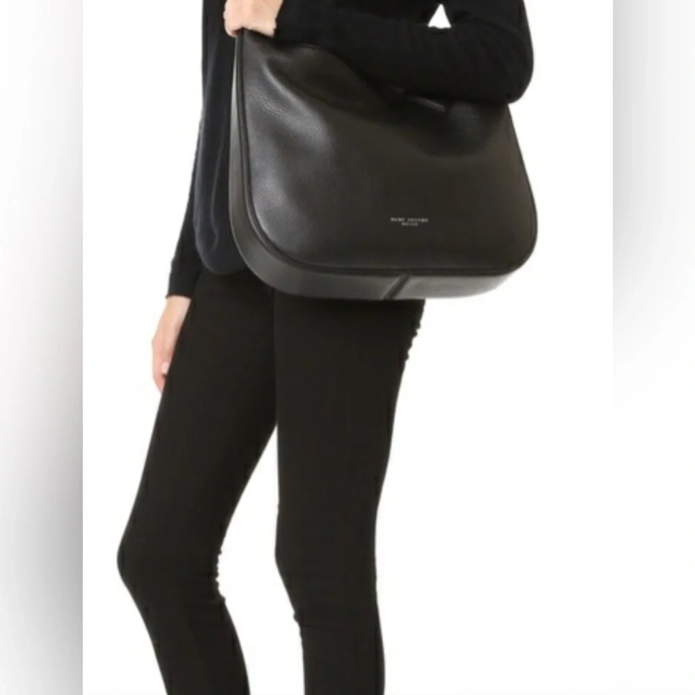 Marc Jacobs Womens Gotham Casual Leather Hobo Bag Solid Black